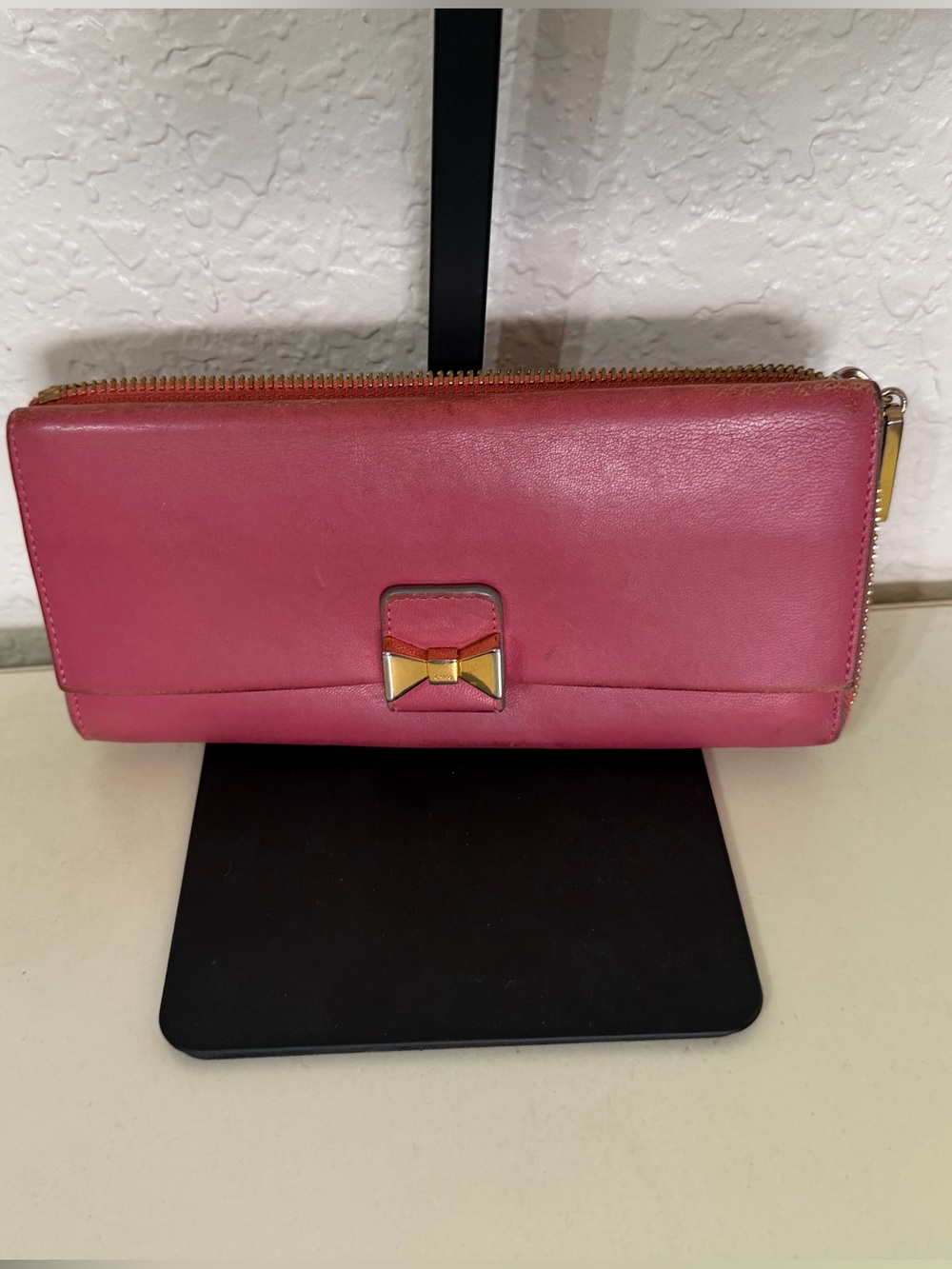 Chloe Pink Bow Accent Wallet